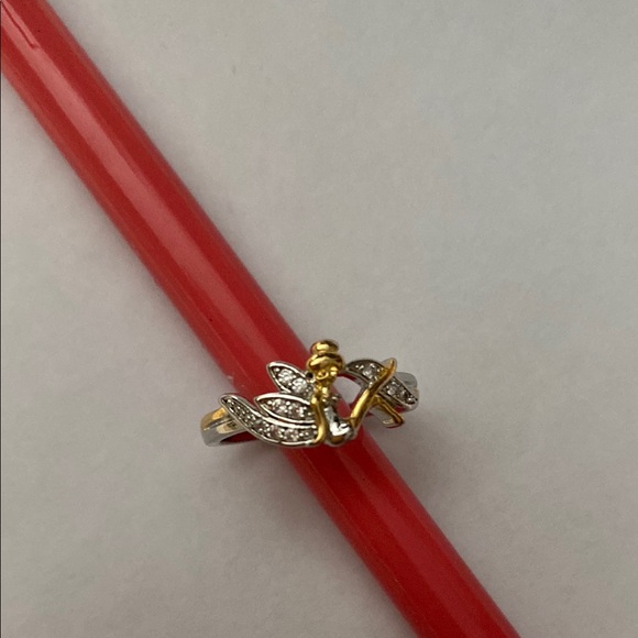 Elegant Gold and Silver 925 Tinker Bell Leaf Ring - Picture 5 of 6